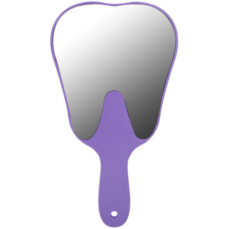 Miroir dentaire en forme de dent avec manche mignon - Accessoire dentaire violet