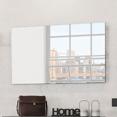 Miroir d'entrée 96x30 cm cadre naturel - LARINA