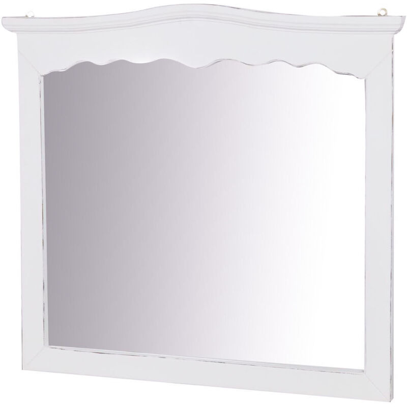 Miroir d'entrée mural en bois Miroir de salle de bain 90x5x83 cm Miroir rectangulaire à accrocher au mur Miroir de maquillage