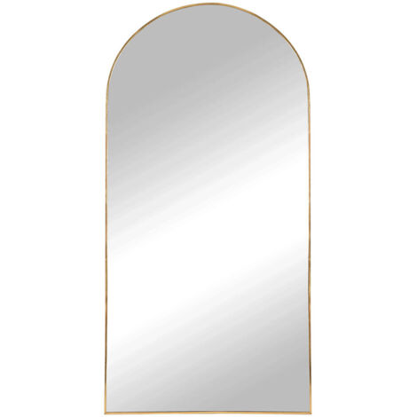 Miroir design arrondi 90x2,8x180 cm doré