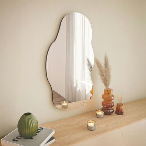 Miroir design organique forme flaque d'eau 72 cm CODY
