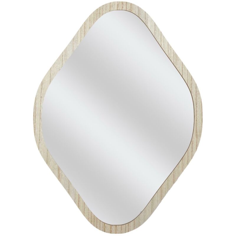 Miroir diamant avec cadre naturel