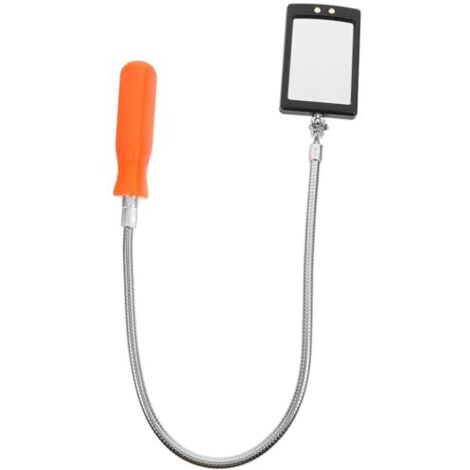 Miroir D'inspection Flexible 20x10 Cm Rotation 360° et Éclairage Led, Outil Mécanique pour Inspection Véhicule, Contrôle Sous-châssis Réglable Usage Professionnel -