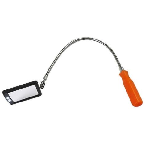 Miroir d'inspection LED pour voiture, rotatif à 360 degrés, télescopique, avec éclairage LED intégré pour l'inspection du moteur et du châssis.