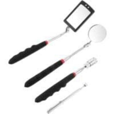 Miroir d'inspection pivotant télescopique magnétique pour réparation automobile – 4 pièces Ortviai