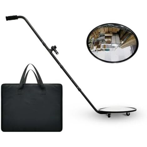 Miroir D'inspection Télescopique, Miroirs d'inspection des Véhicules avec Poignée Réglable, de Sécurité à 360°, Lumière LED et 3 Roues Mobiles roue-V3 -