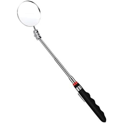 Miroir d'inspection télescopique réglable, outil de miroir rond pour vérifier la mécanique des véhicules, mécanicien, télescopique, -