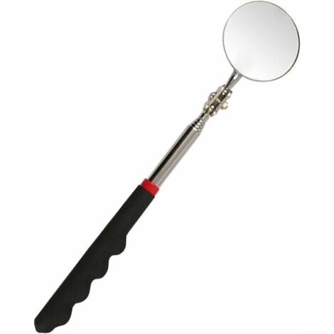 Miroir d'inspection,Miroirs Télescopiques, Miroirs D'inspection Réglables, Miroir D'inspection, Miroir D'inspection Rotatif à 360 Degrés, Télescopique Jusqu'à 73 cm, Poignée Noire Antidérapan
