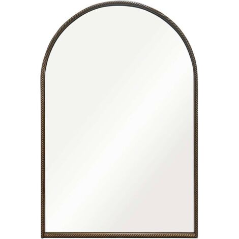 miroir doré forme arche style raffiné décoration murale - doré finition élégante