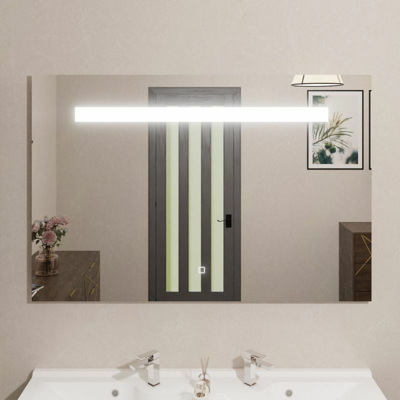 Elegance - Miroir lumineux 120x80 cm - avec interrupteur sensitif