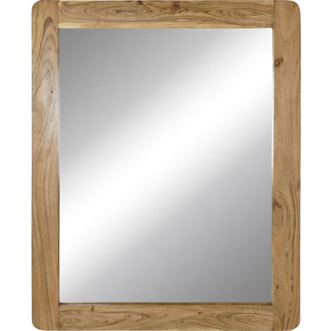 Miroir élégance bois d'acacia pour intérieur design - Naturel acacia