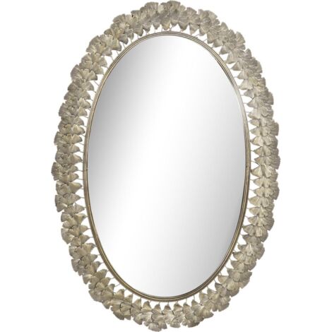 Miroir élégance feuille champagne pour intérieur chic - Champagne doré aux reflets de feuilles
