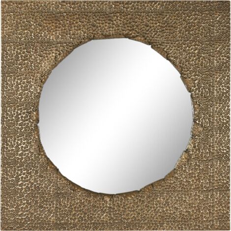 Miroir élégance métallique dorée pour déco chic - Doré métallique texturé