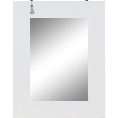 Miroir élégance orientale blanche chic et raffinée - Blanc argenté doux