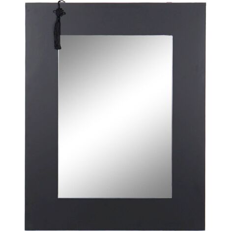 Miroir élégance orientale noire pour intérieur chic - Noir élégant aux accents orientaux