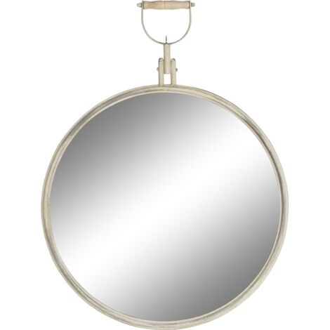 Miroir élégant blanc effet vieilli pour charme intemporel - Blanc vieilli