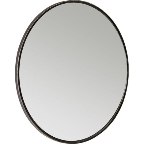 Miroir élégant contour doré chic - Noir avec notes dorées