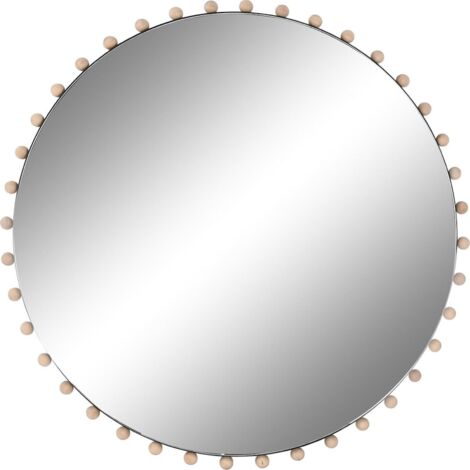 Miroir élégant en fer doré à motif sphérique - Noir avec touches dorées