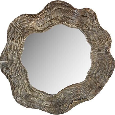 Miroir Elia Doré - Élégance & Design Luxueux - Doré Élégant à Reflets Chaleureux