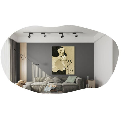 Miroir en bois "Lossa" - 52 x 89 cm - Noir