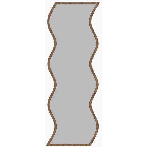 Miroir en bois "Safi" 40 x 2,2 x 120 cm - Blanc