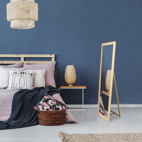 THE HOME DECO FACTORY Miroir psyché en bois 150 cm beige - beige