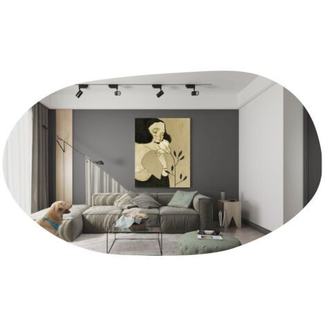 Miroir en bois "Vanomi" - 52 x 89 cm - Noir