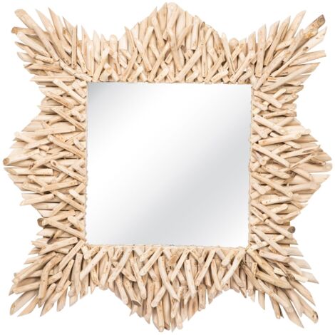 Miroir en branches de teck