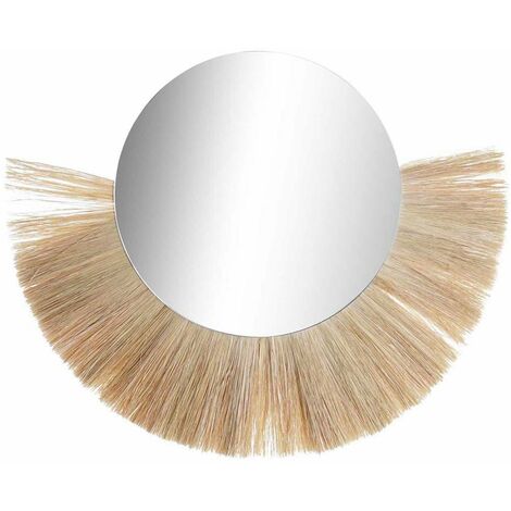 MIROIR EN JUTE AVEC FRANGES CO