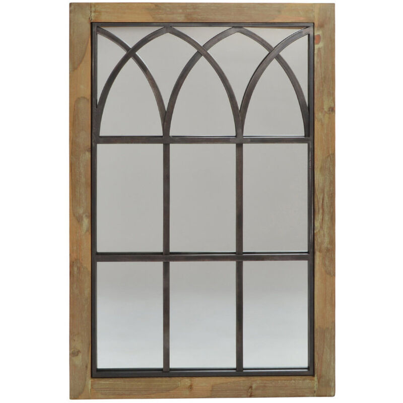 Dkd Home Decor - Miroir Bouleau Métal 60X3X95 Fen Tre Naturel