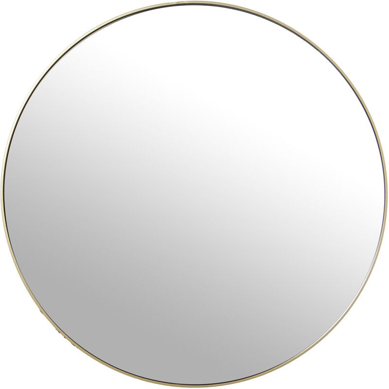 Fijalo - Miroir En Métal Doré 100X100 Cm. Rond °100X1,5 Cm, ​​​​Int:°98,5 Cm