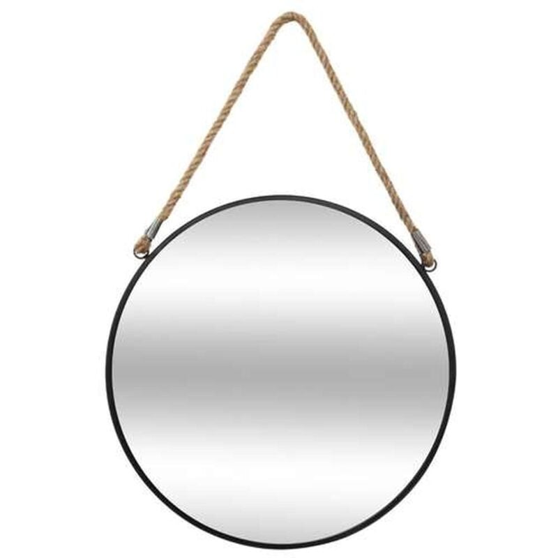Toilinux - Miroir en métal suspendu avec corde