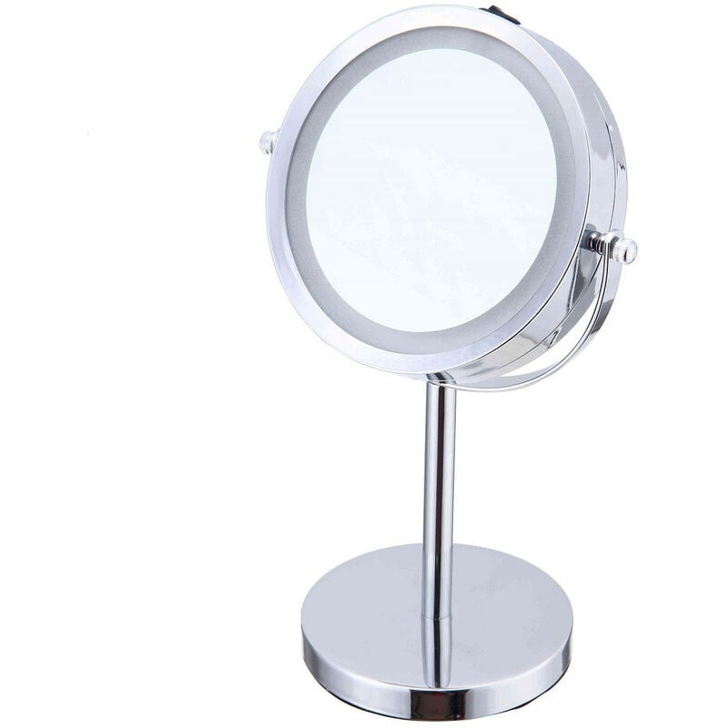 Miroir en métal inox à led