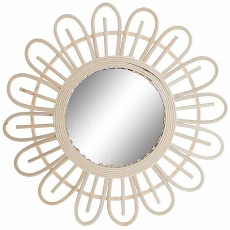 MIROIR EN OSIER COULEUR NATURE