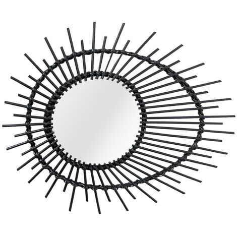 Miroir en rotin Aina 125 - Noir