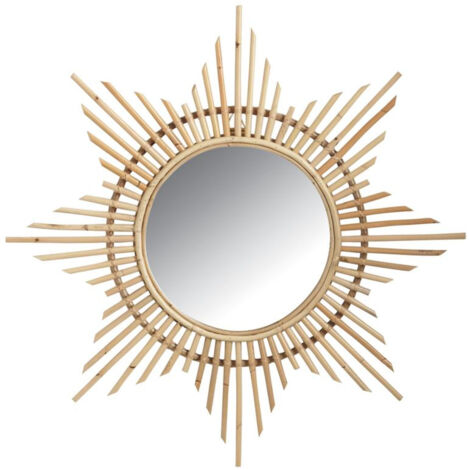 Miroir en rotin Etoile