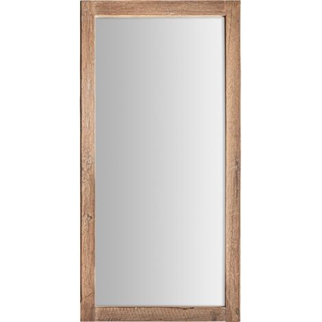 Miroir ethnique Llonse en teka naturel - Teka naturel élégant et pur