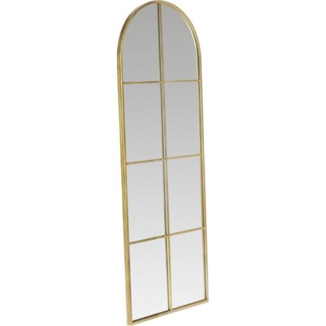 Miroir fenêtre doré élégant style atelier raffiné décoratif - doré effet verrière atelier