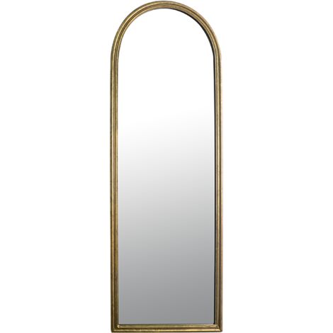 Miroir fenêtre en métal doré 170x60cm