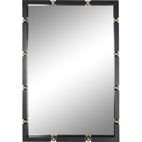 Miroir fer doré élégant pour un intérieur chic - Noir avec finitions dorées