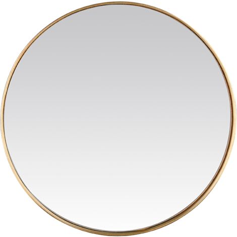 Miroir fin doré rond 100cm