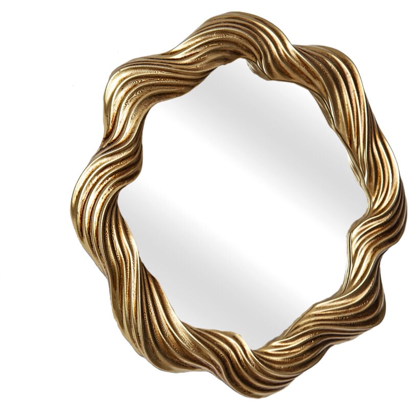 Fijalo - Miroir en résine dorée