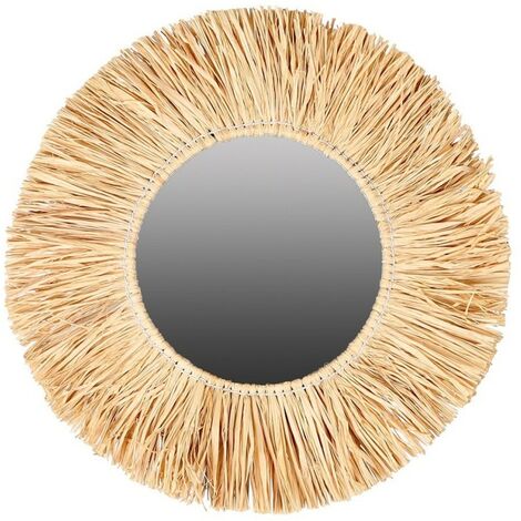Miroir franges raphia D46