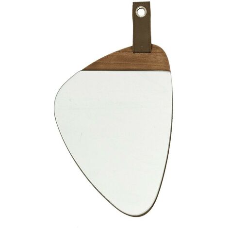 Miroir galet bois 20x30 cm