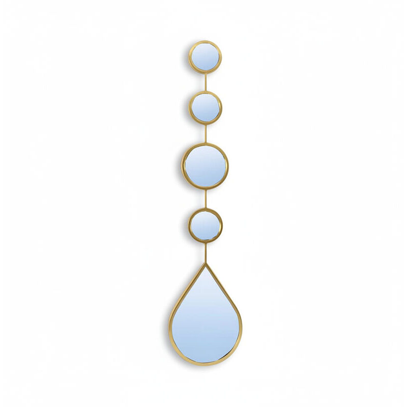 Miroir goutte fer doré 16x2x73cm Miroir goutte fer doré 16x2x73cm