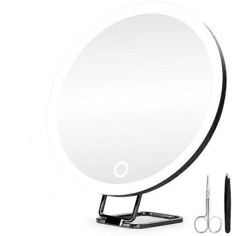 Miroir grossissant 30x, idéal pour une application de maquillage précise.