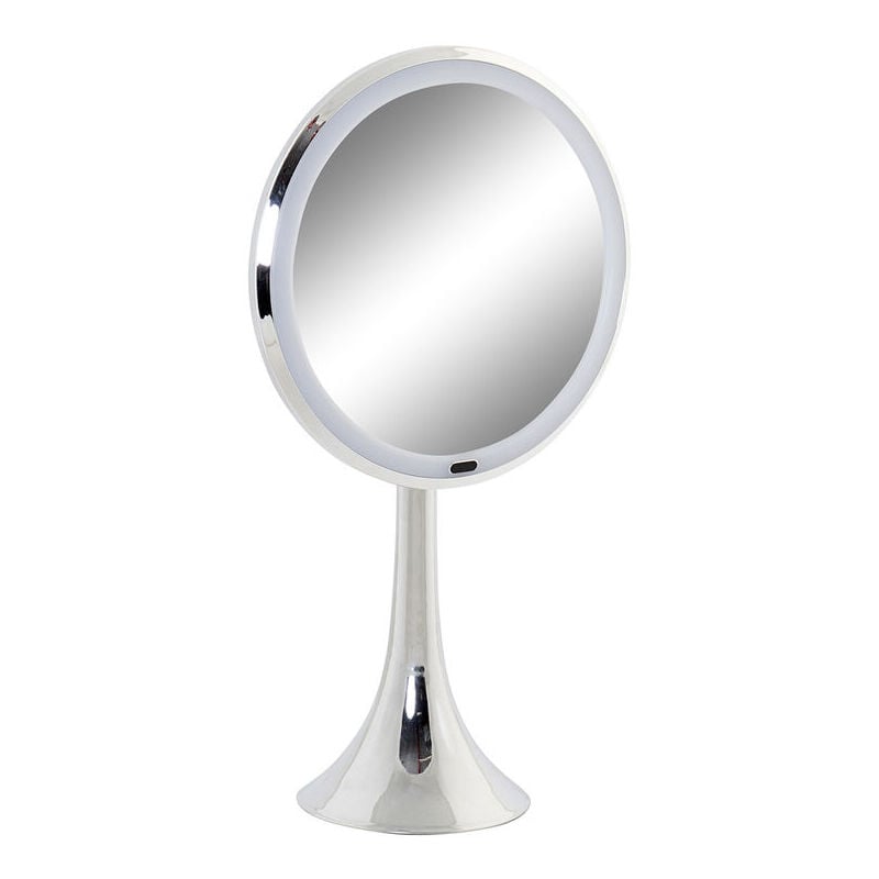 Miroir Grossissant avec LED DKD Home Decor Argenté Métal 20 x 11 x 37 cm