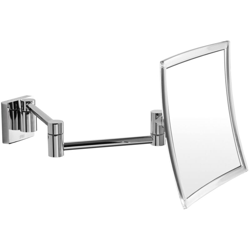 Miroir grossissant carré 3x avec double bras articulé - Inda
