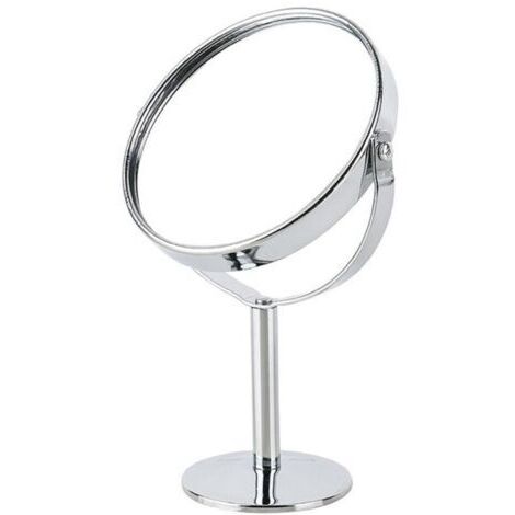 Miroir grossissant maquillage avec lumière LED, miroir double face pivotant pour salle de bain