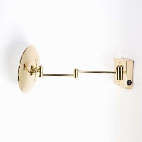 Miroir grossissant x2 à LED alimentation direct IP23 Discolo double bras or - Koh-I-Noor C352G2